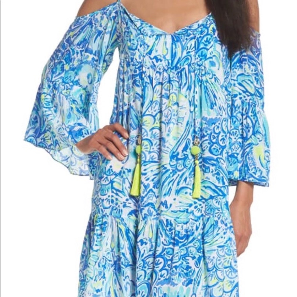 Lilly Pulitzer “Alanna” Off the Shoulder Dress